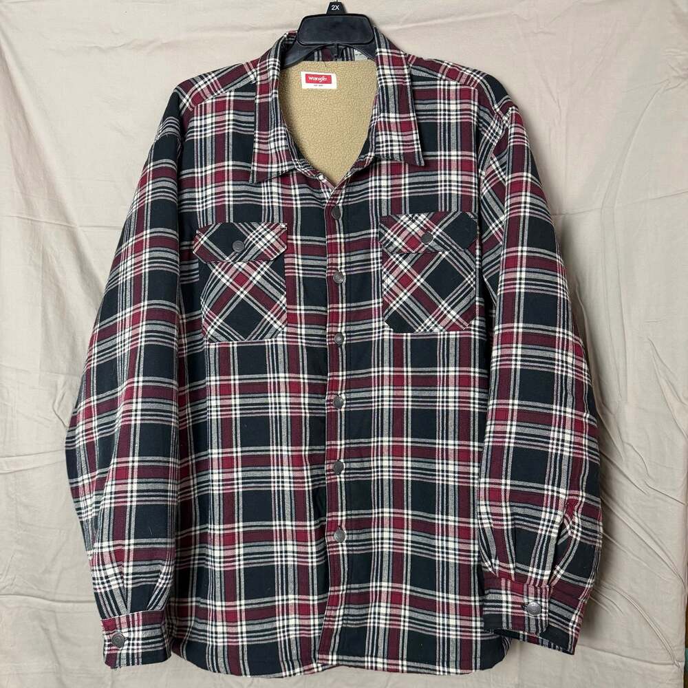 Wrangler Shacket shirt/jacket men’s 3XL Sherpa inside, metal buttons